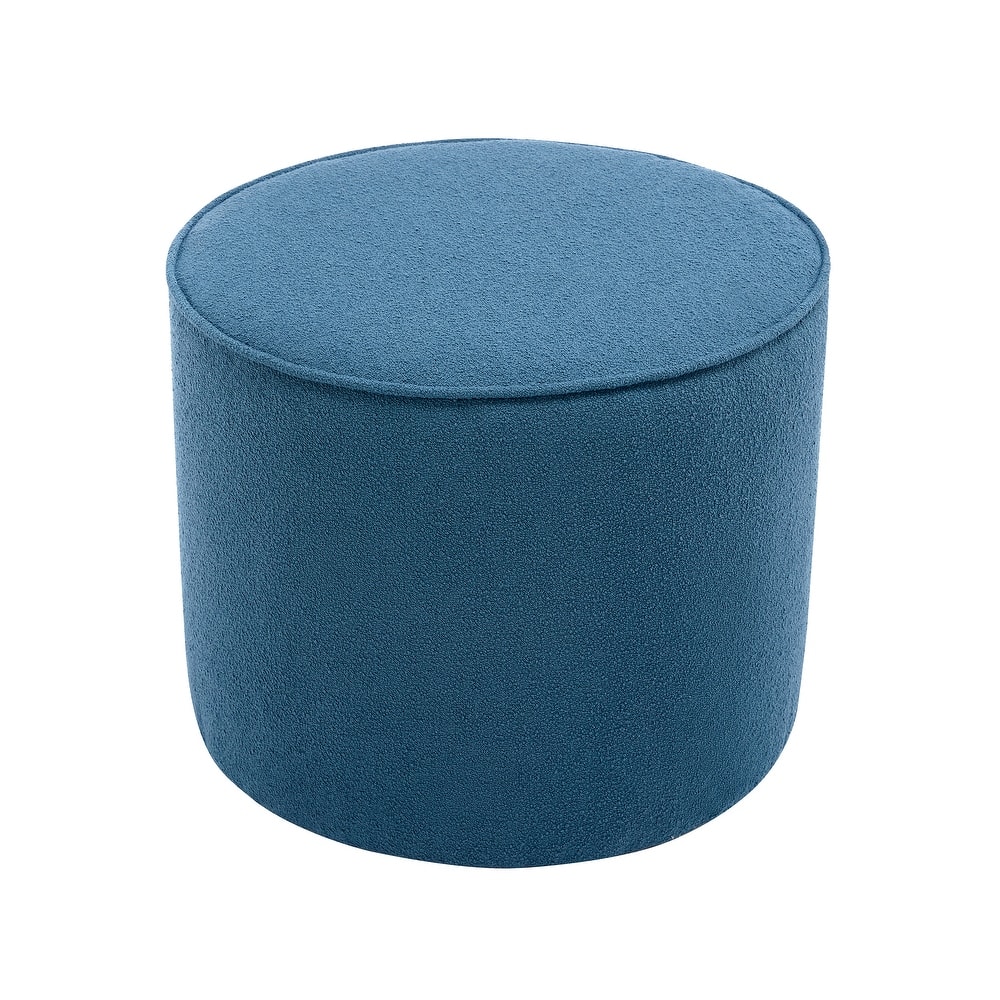 Porthos Home Belia Boucle Fabric Round Ottoman Coffee Table