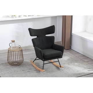 Livingroom Polyester Rocking Chair Ergonomic Fish Tail Lounge Chairs ...