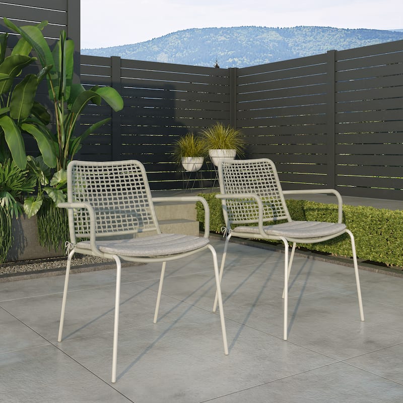 Amazonia Rouge Outdoor 9pc Patio Dining Set - With Cushions