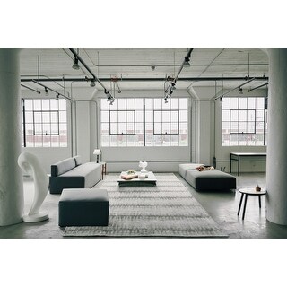 EXQUISITE RUGS Chroma Hand-loomed Wool/Bamboo Silk Charcoal/Grey Area ...