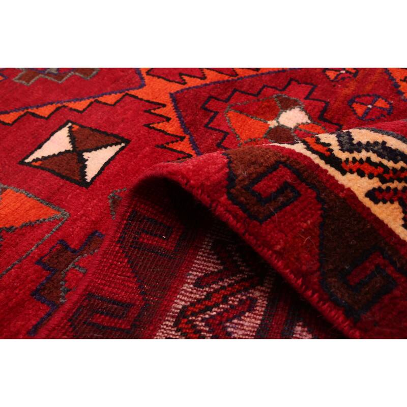 ECARPETGALLERY Hand-knotted Melis Vintage Red Wool Rug - 4'6 x 6'6