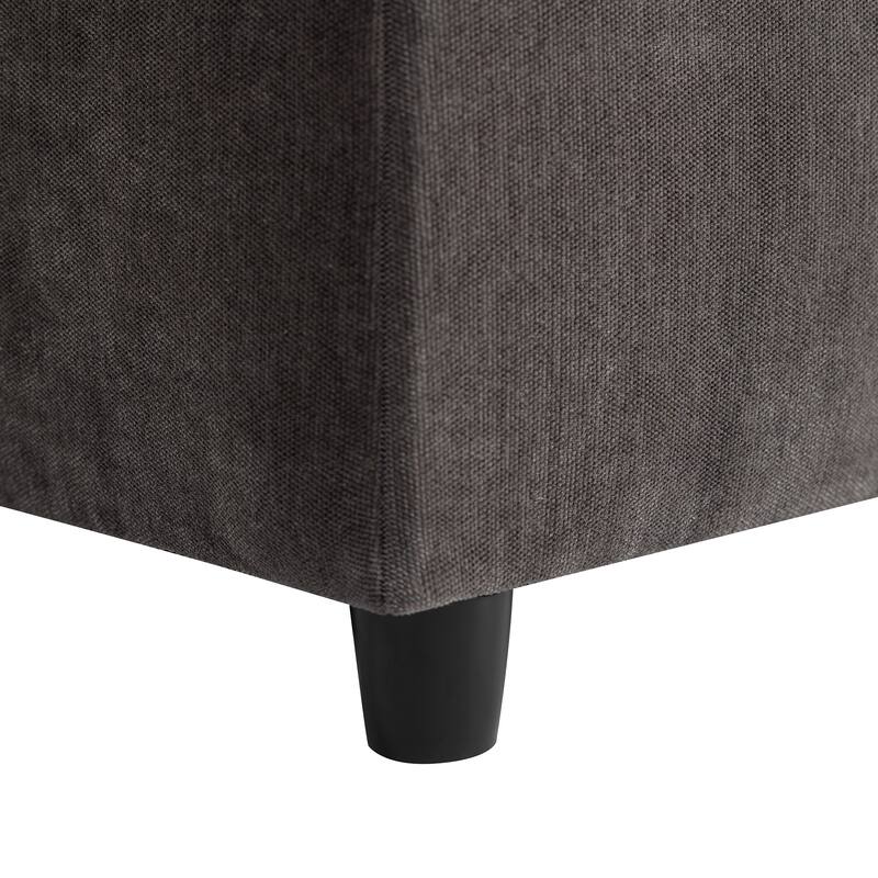 Grey 100.4'' U-Shaped 6-Seat Sectional Sofa with Removable Ottomans and Pillows, Easy-Clean Cushions for Living Room