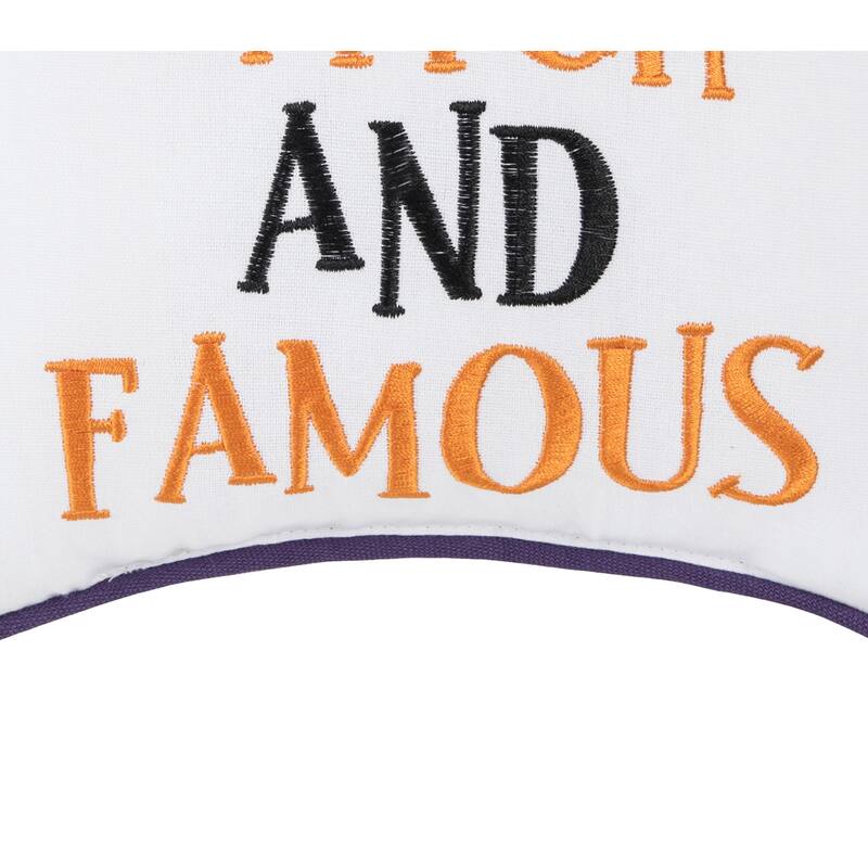 Witch And Famous Halloween Small/Petite Accent Pillow, 10" x 10"