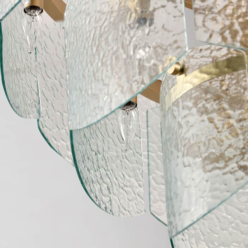 Theresa 16-Light Glass Chandelier by Kosas Home - Gold/Clear
