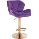 preview thumbnail 8 of 41, Modern Home Luxe Spyder Contemporary Adjustable Suede Barstool - Modern Comfortable Adjusting Height Counter/Bar Stool