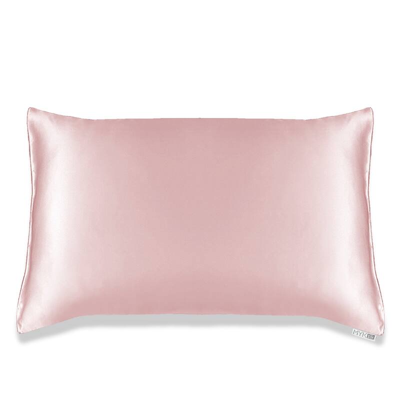 MYK Silk Pillowcase with Cotton Underside - Standard - Pink