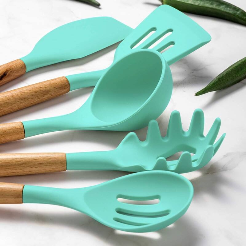 Kitchen Cooking Utensils Set, 33 pcs Non-Stick Utensils Spatula Set with Holder
