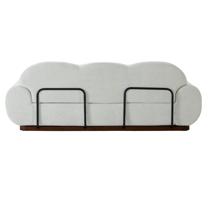 Christopher Knight Home - Cloud Modern Upholstered Chenille Curved 3-Seater Sofa with Round Arms