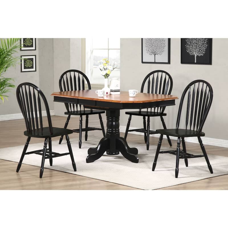 Sunset Trading Arrowback Dining Chair Antique Black Set of 2