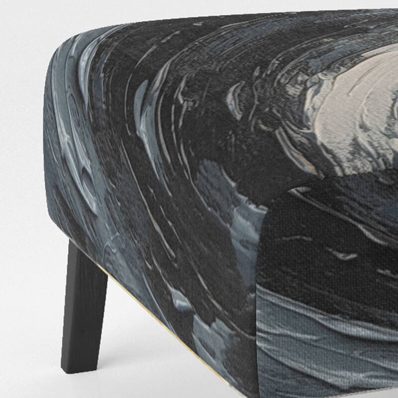 Designart "Gold and Black Vibrant Spirals" Upholstered Abstract Spirals Accent Chair and Modern & Contemporary Arm Chair