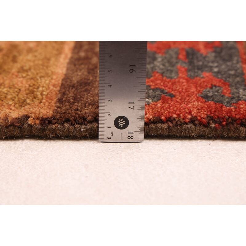 ECARPETGALLERY Hand-knotted Opulence Light Brown Wool Rug - 2'7 x 9'10