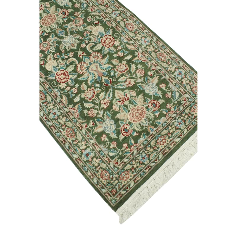 Pak-Persian Hrychlea Green/Beige Runner - 2'5" x 9'9"