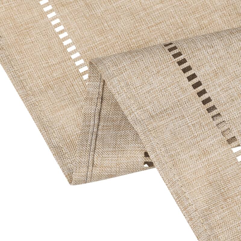 1 Pack Linen Table Runner, Farmhouse Tabletop Collection Table Runners - 12x71 Inch - Beige