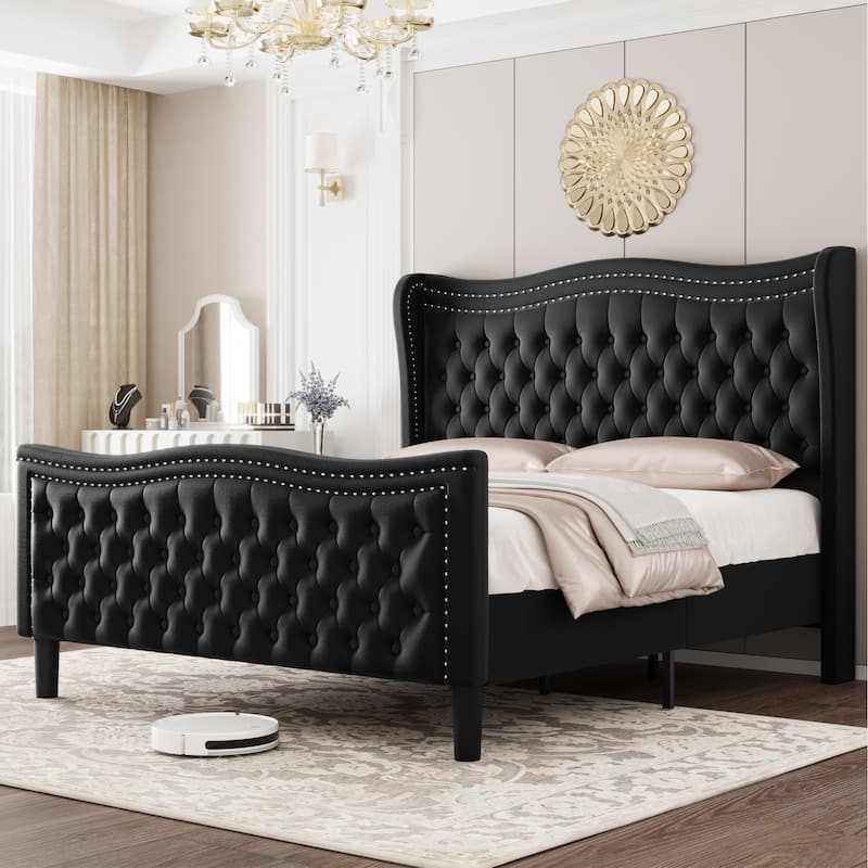 Modern Platform Bed,Full,Queen,King