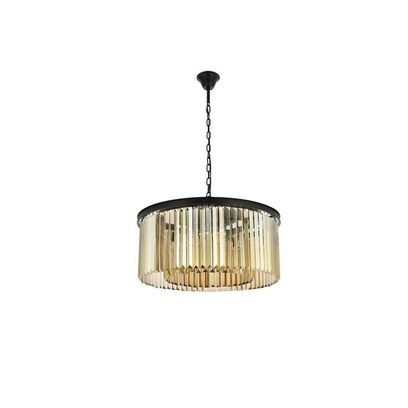 Royce Edge 8-Light Matte Black Chandelier