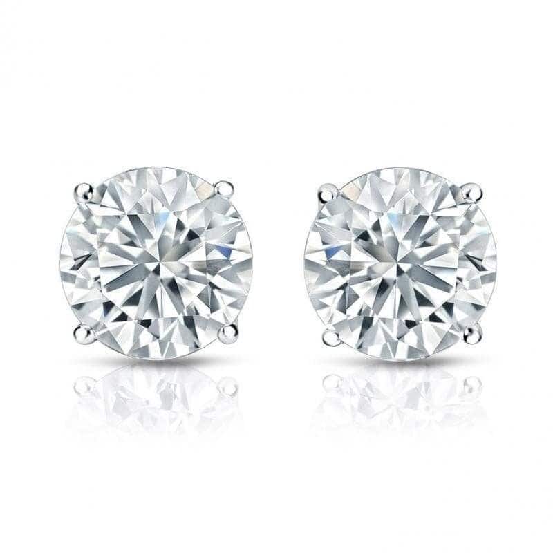 Auriya 1 1/4ctw Round Diamond Stud Earrings 18kt Gold Certified