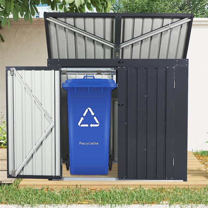 Outdoor Metal Garbage Bin Shed