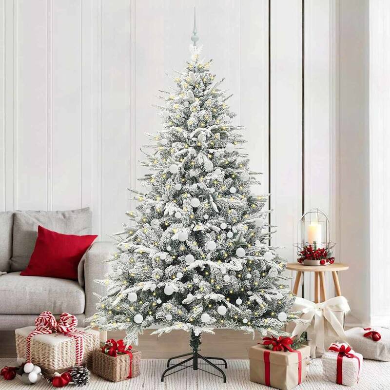 vidaXL Artificial Christmas Tree Green 59.1" PVC - Brown