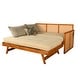 preview thumbnail 17 of 24, Somette Abaco Daybed with Pop-Up in Honey Includes Mattresses Canton Cream