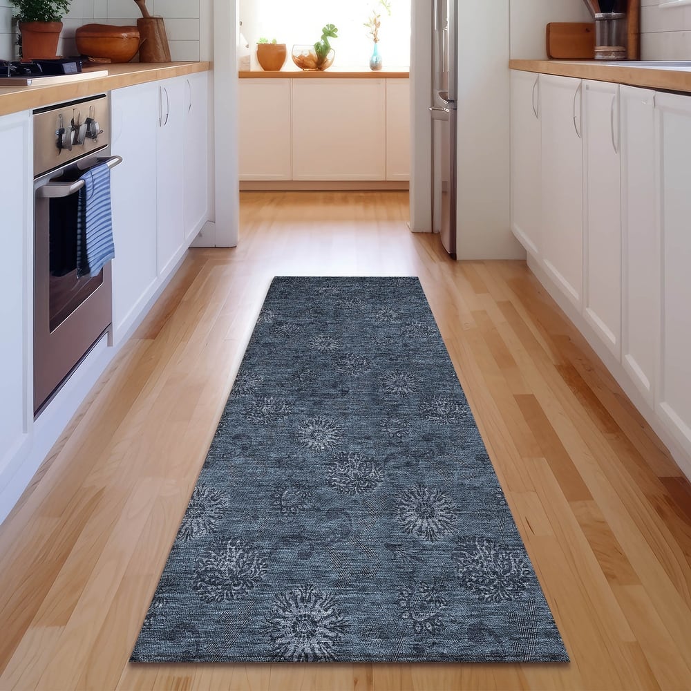 Premium Washable Super Soft Floral Imprint Mayfield Rug