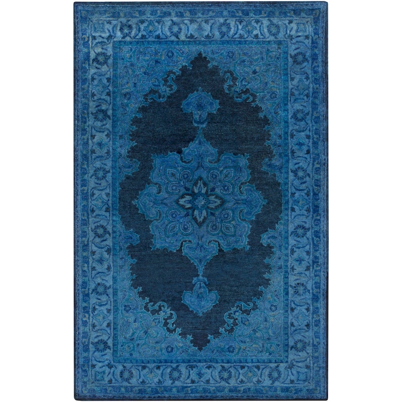 Hand-Tufted Linhope Medallion Wool Area Rug