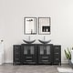 preview thumbnail 25 of 146, 72" Bathroom Vanity Set Glass Ceramic Vessel Sink Side Cabinet Combo