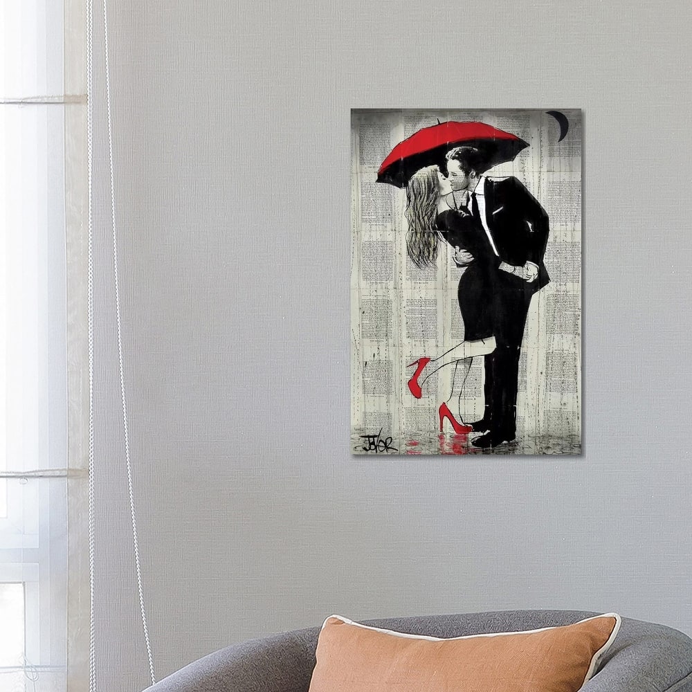 iCanvas "The Kissing Rain" by Loui Jover Canvas Print