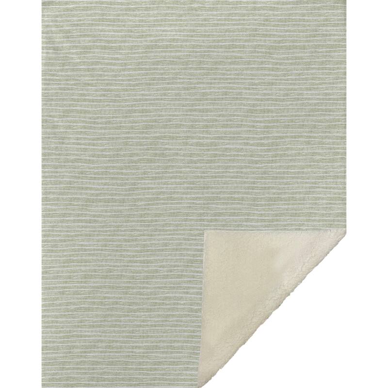 Premium Machine Washable ASB138 Subtle Stripe Sherpa Throw Blanket