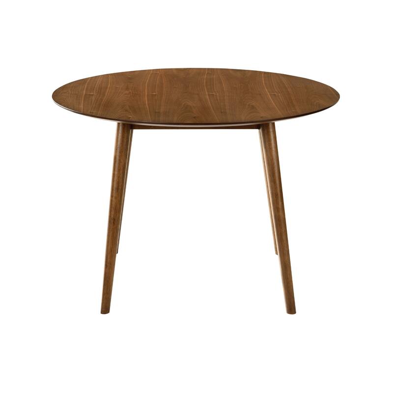 Round Dining Table 42 Inch Walnut Wood Table Modern Kitchen Table - 48
