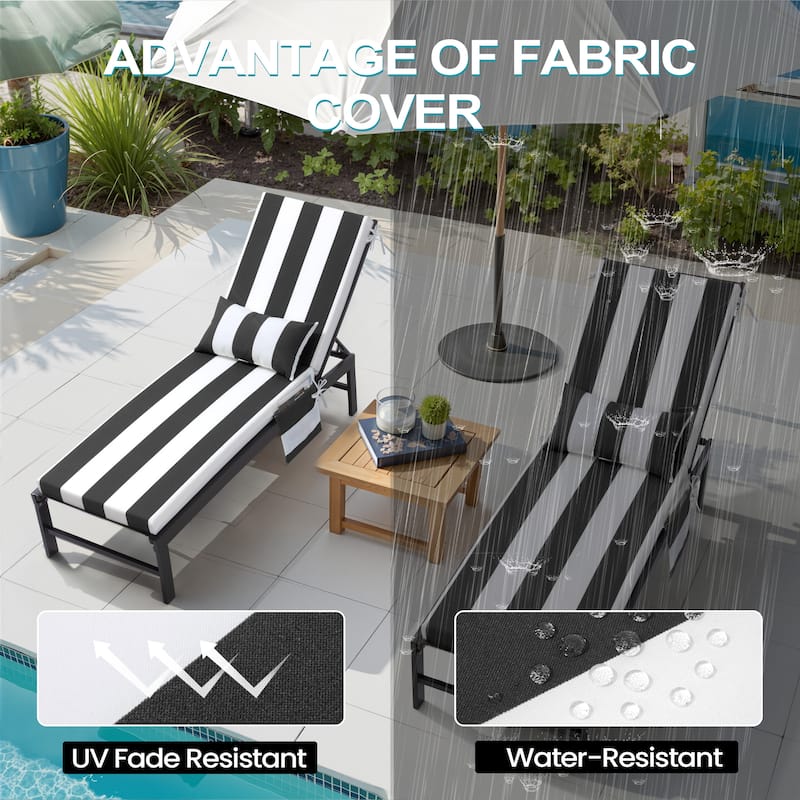 Pellebant Outdoor Lounge Chair Cushions with Pillow