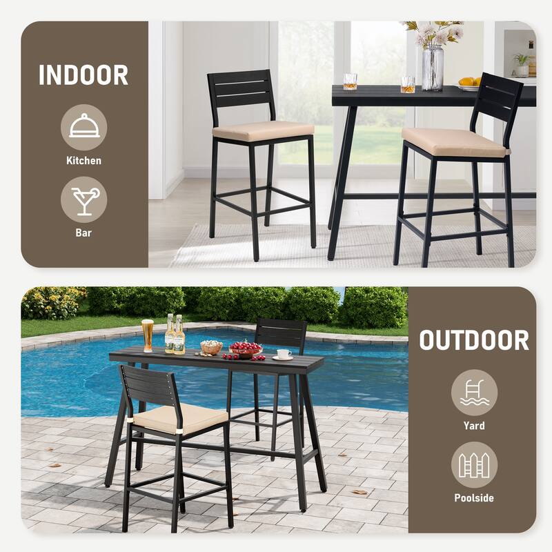 VredHom Outdoor Bar Table Bistro Dining Table