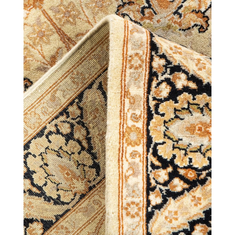 Overton Hand Knotted Wool Traditional Oriental Beige Area Rug - 3' x 5'