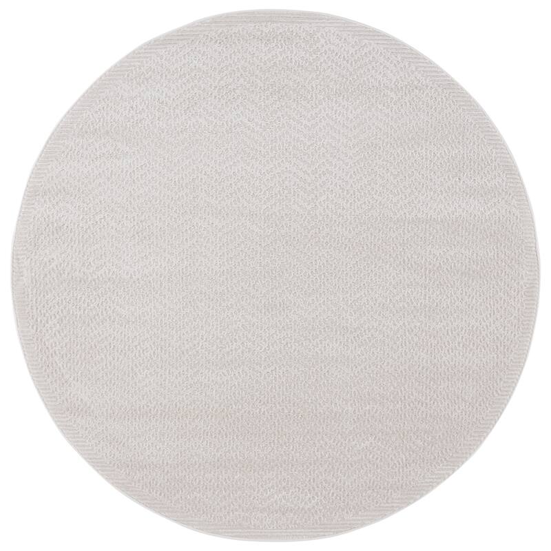 SAFAVIEH Saylor Sietje Modern Contemporary Rug - 6'3" Round - Ivory