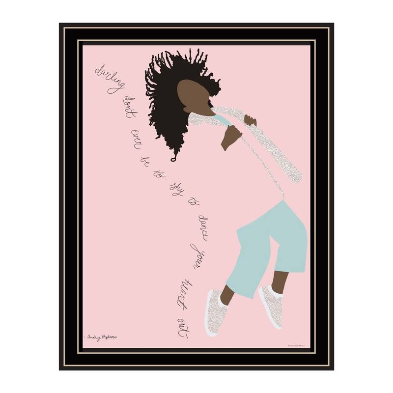 TrendyDecor4U "Dance Your Heart Out" Framed Print Wall Art - Black