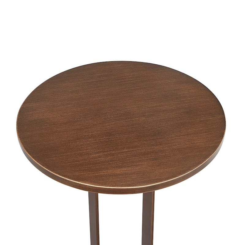 Tareel Antique Bronze Round Accent Table - Antique Bronze
