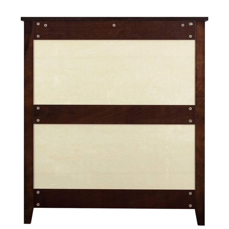 Modern Solid Wood Drawer Dresser with Retro Round Handles