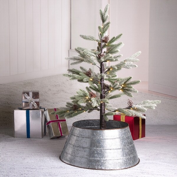 Glitzhome Christmas 22"D Metal Tree Collar