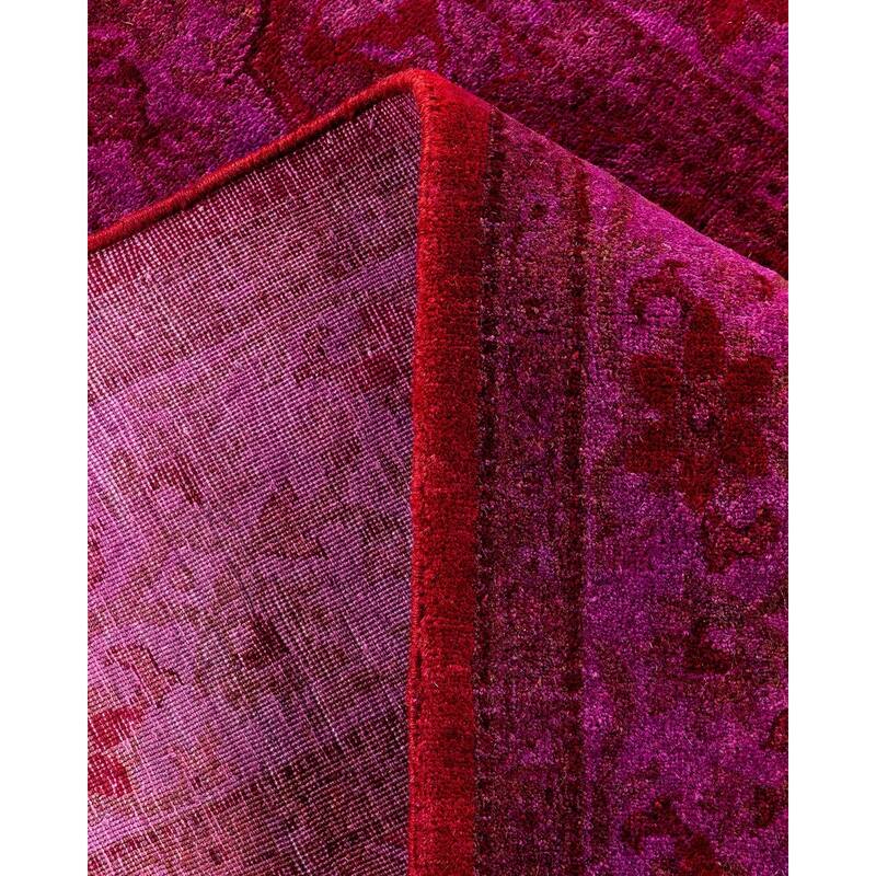 Contemporary Overdyed Wool Hand Knotted Area Rug - 3' 2" x 5' 2"