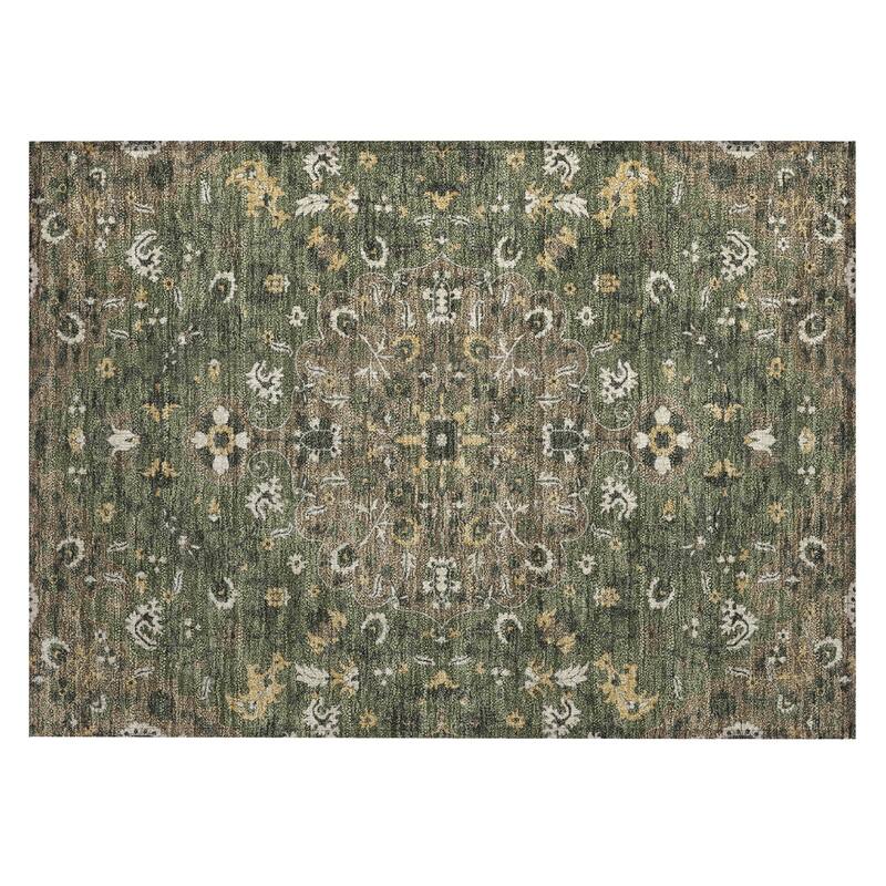 Machine Washable Indoor/ Outdoor Traditional Savannah Chantille Rug