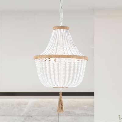 Sotho 16 Inch Beads Bohemian Chandelier with Light