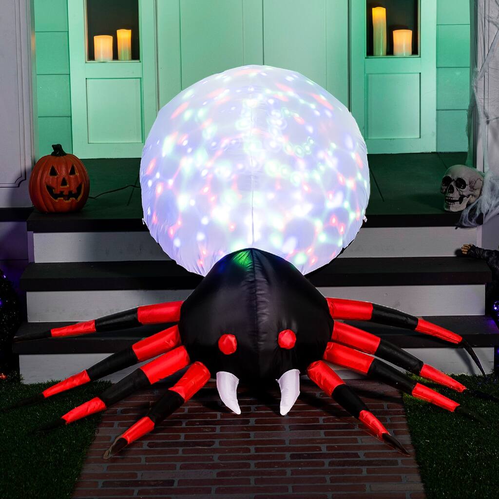 Joyfy 4ft Projection Kaleidoscope Spider Inflatable with Built-in LEDs