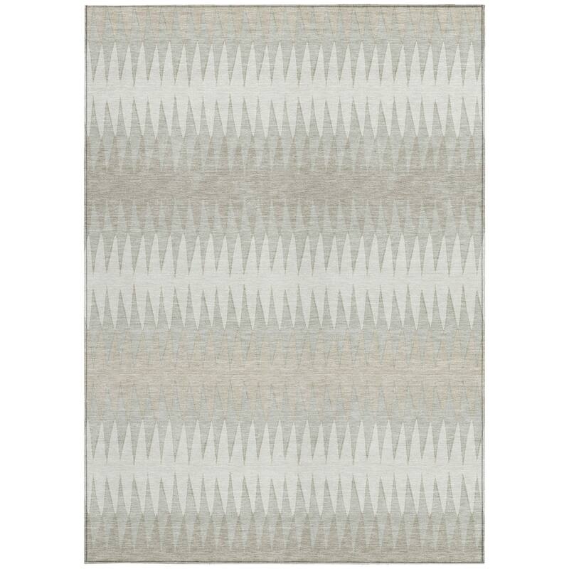 HomeRoots Striped Transitional Rectangle Outdoor Rug