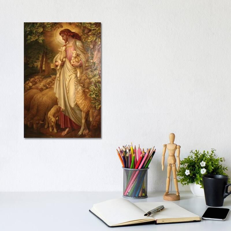 iCanvas "The Good Shepherd" by Frederic James Shields Canvas Print - 12x8x0.75