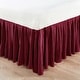 preview thumbnail 37 of 95, Serenta Pleated Bedskirt 18" Drop King - Burgundy