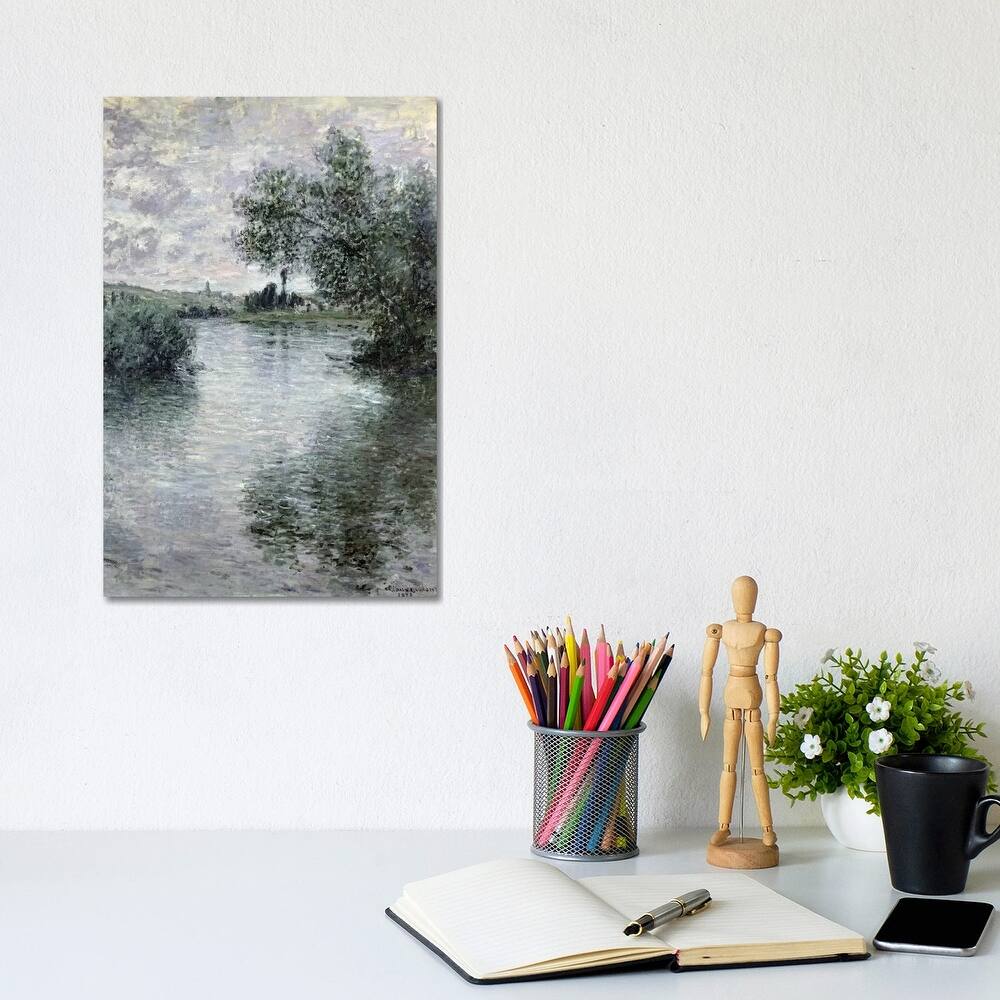 iCanvas "The Seine at Vetheuil, 1879 " by Claude Monet Canvas Print