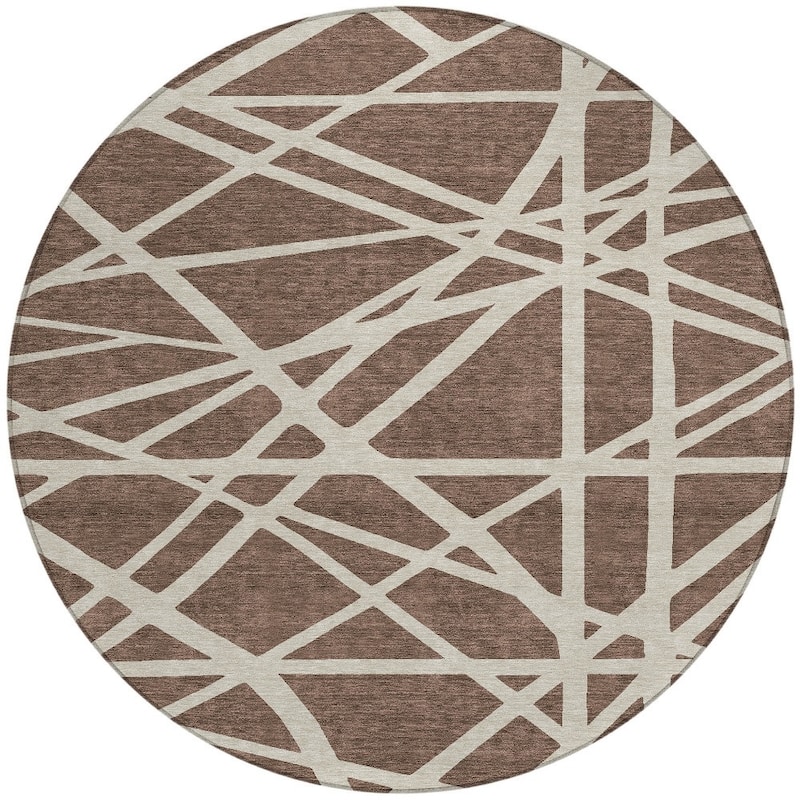 HomeRoots Geometric Transitional Rectangle Outdoor Rug