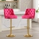 preview thumbnail 17 of 34, HOMYKA 360 Degrees Swivel Bar Chair With Adjustable Height and Metal Feet Bar Stool Set of 2