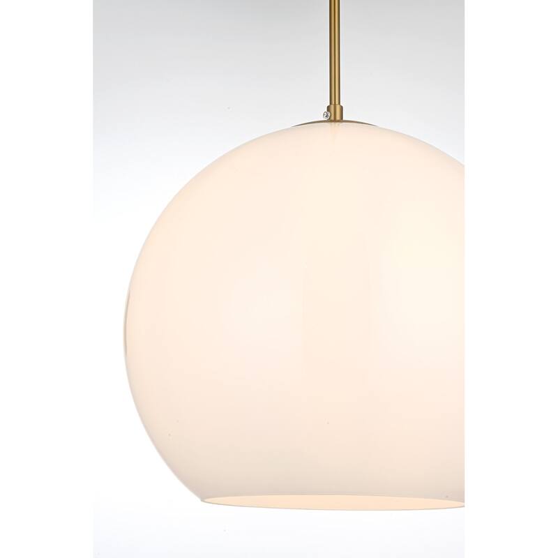 Elegant Lighting Baxter Single Light 14" Wide Pendant with Frosted