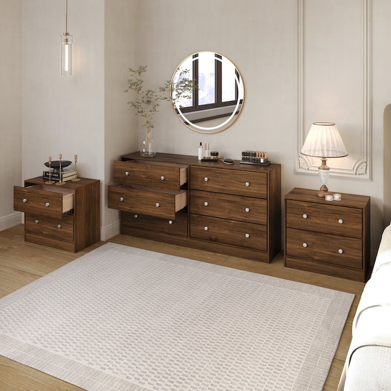 Clayfell Altoona Dresser with 2 Nightstands