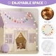 preview thumbnail 4 of 5, Kids Play Tent Indoor with Mat, Tassel Garland, Star Lights